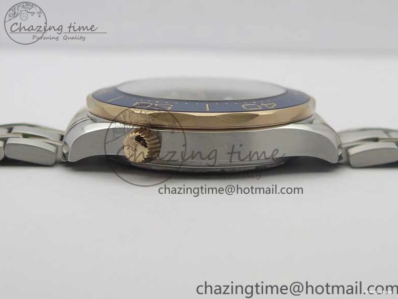 1223 2018 Seamaster Diver 300M SS RG VSF 1:1 Best Edition RG Bezel Blue Dial on SS RG Bracelet A Sleek 7925